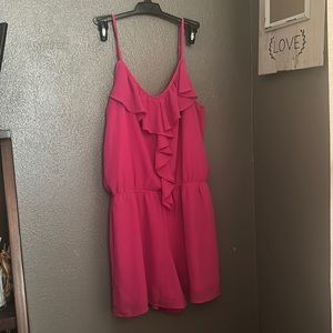 Bright pink romper size L
